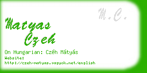 matyas czeh business card